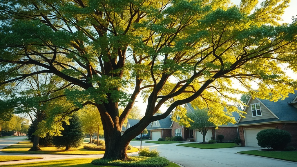 urgent tree trimming to protect suburban homes and surroundings