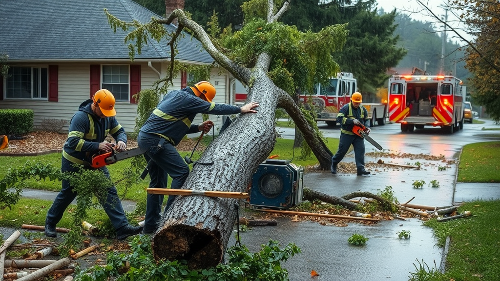 Homeowner in Roxbury NJ consulting with tree expert about transparent digital pricing, free estimate for tree cutting services Roxbury NJ