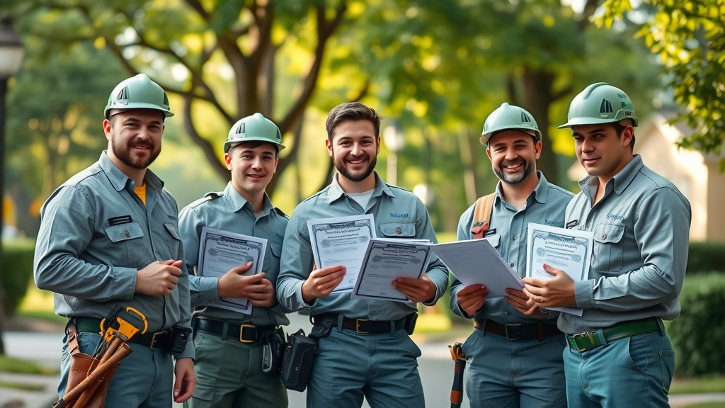 Friendly team of certified, uniformed arborists in Roxbury NJ, local tree experts, tree cutting services Roxbury NJ